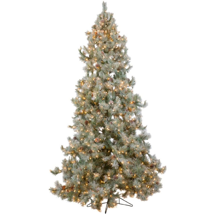 The Holiday Aisle® Iced Aspen 7.5' Green/White Pine Artificial
